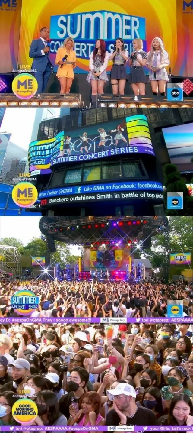 「aespa」、米ABCの「GMA 2022 Summer Concert Series」のオープニングで華麗なパフォーマンス（画像提供:wowkorea）