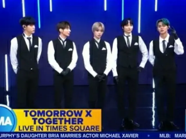 「グッドモーニング・アメリカ」に出演したTXT（ビッグヒットミュージック提供）＝（聯合ニュース）≪転載・転用禁止≫