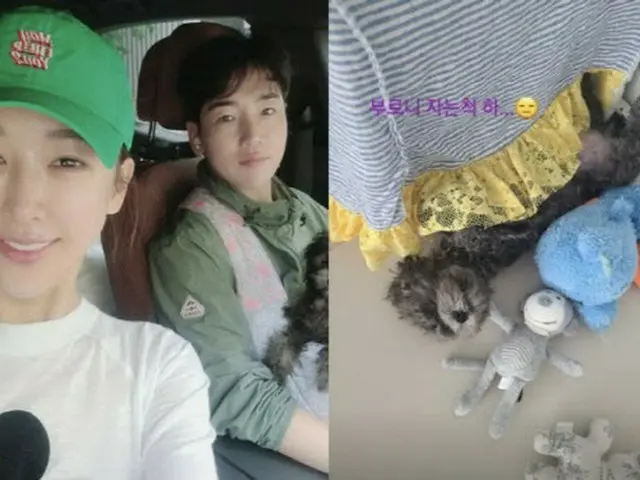 タレントのハンヨン、愛犬との日常を公開…「呼んだのに寝たふり」（画像提供:wowkorea）