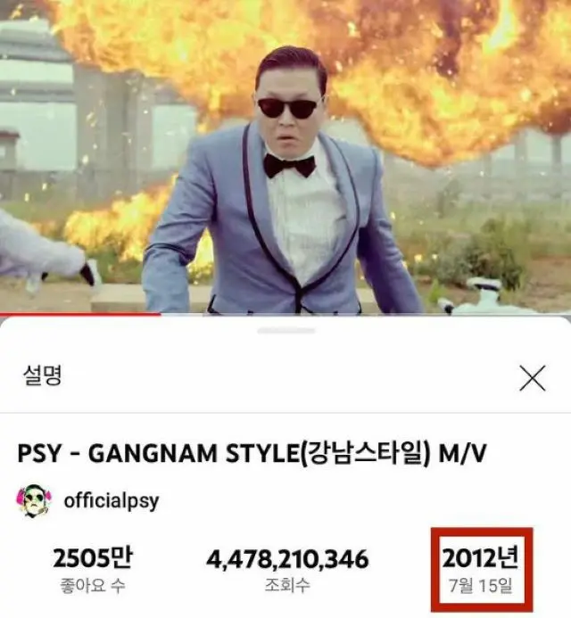 歌手PSY、メガヒット曲「カンナムスタイル」が10周年…CNNからNBC＆YouTubeまで祝福のコンテンツを公開（画像提供:wowkorea）