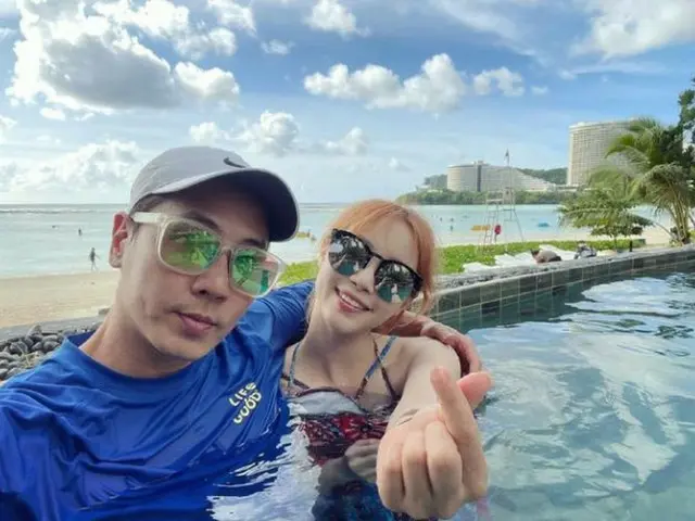 “元女子アナ”イ・ウンジュ、夫アンディ（SHINHWA）との新婚旅行先のグァムから近況報告（画像提供:wowkorea）