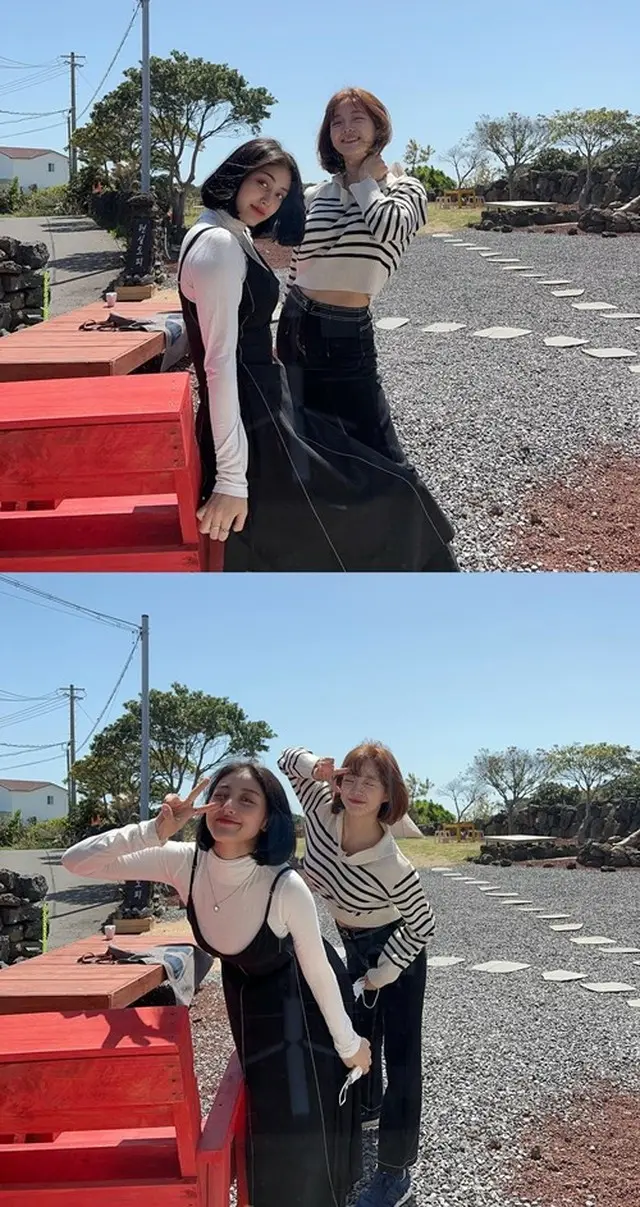 ジヒョ（TWICE）＆キム・セジョン（元gugudan）、人々の視線にも恥ずかしさ無し（画像提供:wowkorea）