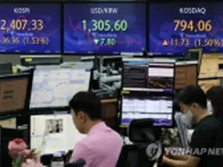 韓国総合株価指数が反発　０．６７%高