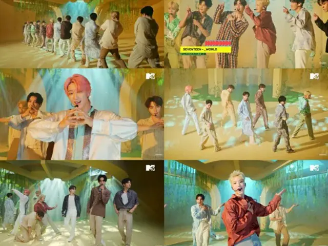 「SEVENTEEN」米国MTVで「_WORLD」のパフォーマンス（画像提供:wowkorea）