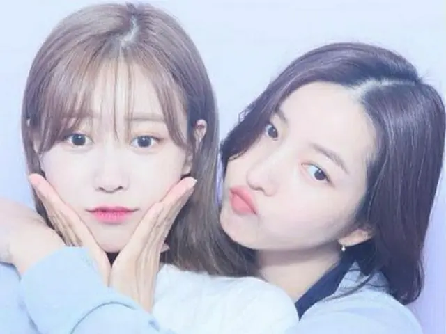 「GFRIEND」出身のソウォンと「LOVELYZ」出身のイ・ミジュの親交が公開された（画像提供:wowkorea）