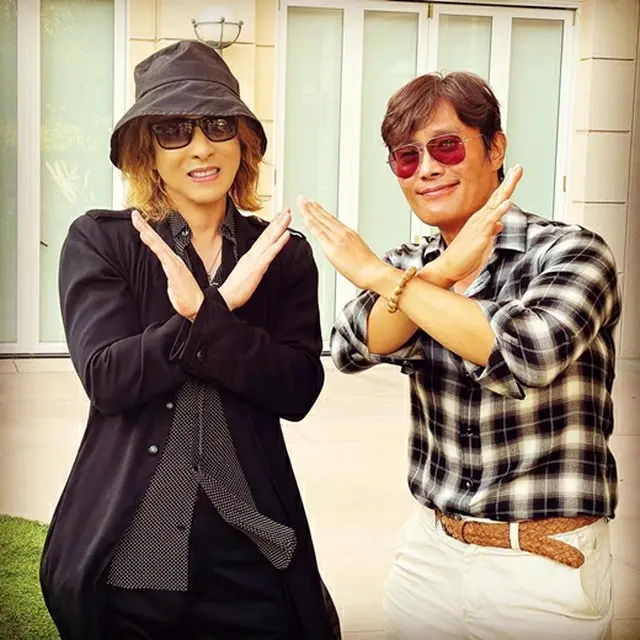 俳優イ・ビョンホン＆カン・ドンウォン、YOSHIKIとの友情ショット1（画像提供:wowkorea）