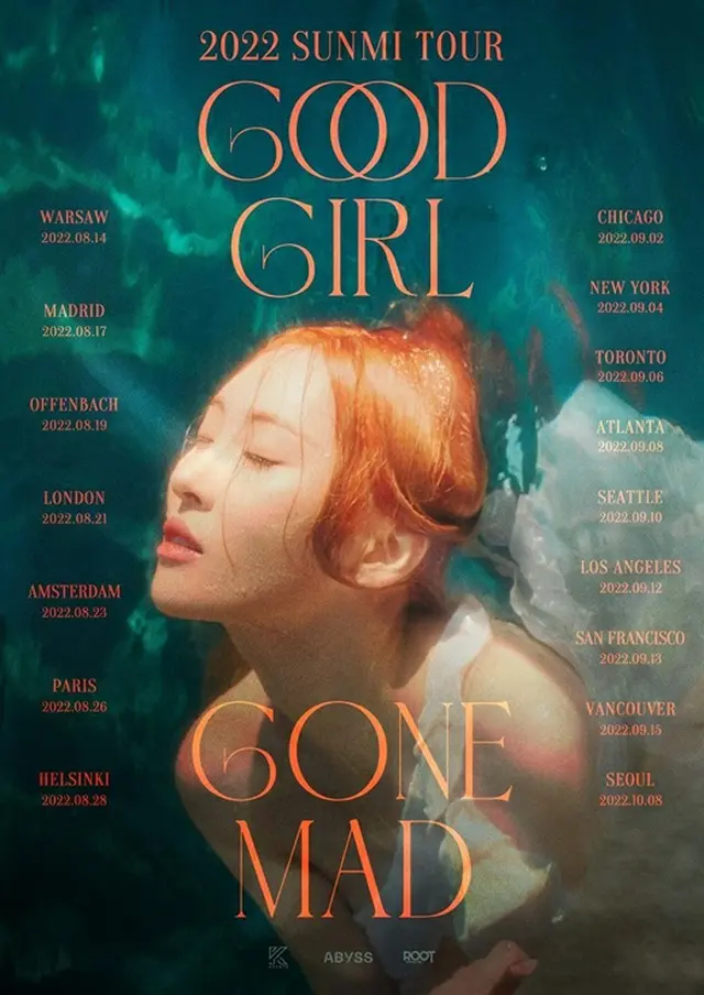 歌手ソンミ（元Wonder Girls）、ワールドツアー「2022 SUNMI TOUR GOOD GIRL GONE MAD」開催（画像提供:wowkorea）