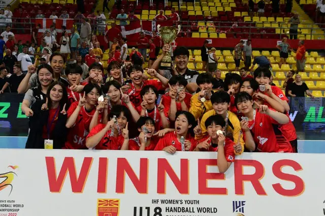 女子ハンドボール韓国ユース代表、「世界選手権」優勝（画像提供:wowkorea）