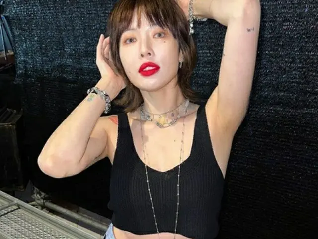 歌手ヒョナが新しいスタイルを披露した。（画像提供:wowkorea）