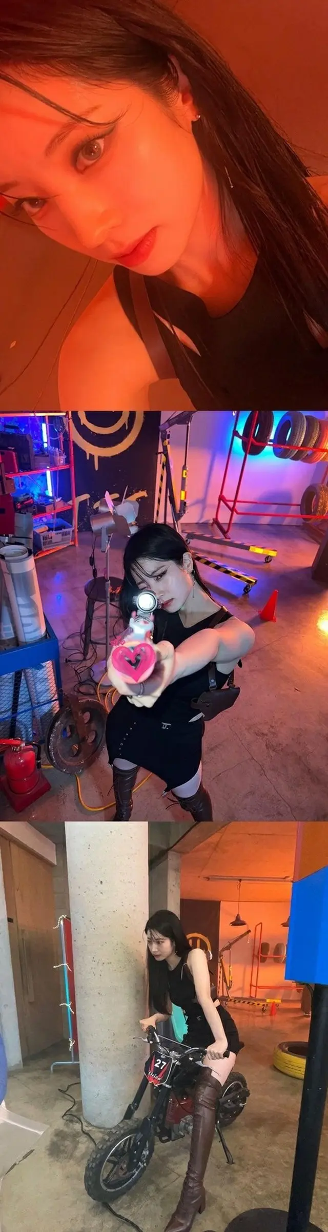 「TWICE」ダヒョン、スモーキーにバイク乗ってセクシーな反転魅力…それでもやっぱり”キュート”（画像提供:wowkorea）