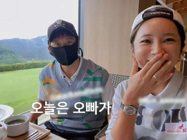 女子プロゴルファーのイ・ボミ、夫のイ・ワンとの甘い“新婚デート”はエンドレス（画像提供:wowkorea）