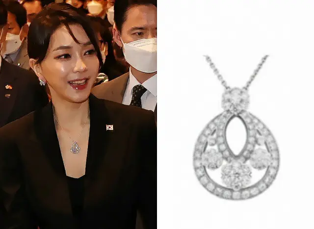 金建希夫人、6000万ウォンのネックレスが物議…大統領室「知人に借りたもの」＝韓国（画像提供:wowkorea）