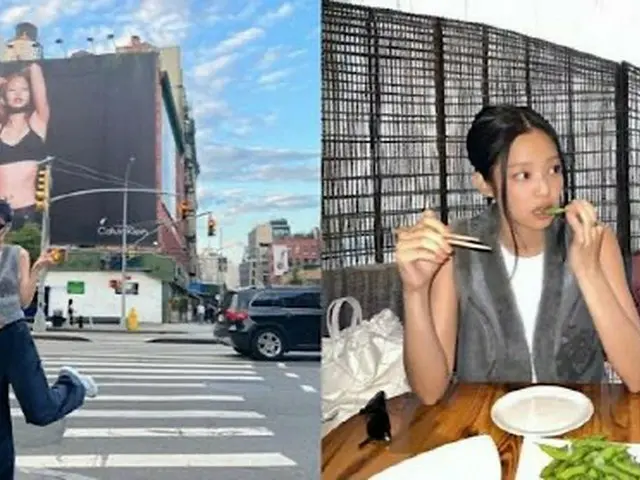 JENNIE（BLACKPINK）、ニューヨークで広告板認証ショット…「誇らしい瞬間」（画像提供:wowkorea）