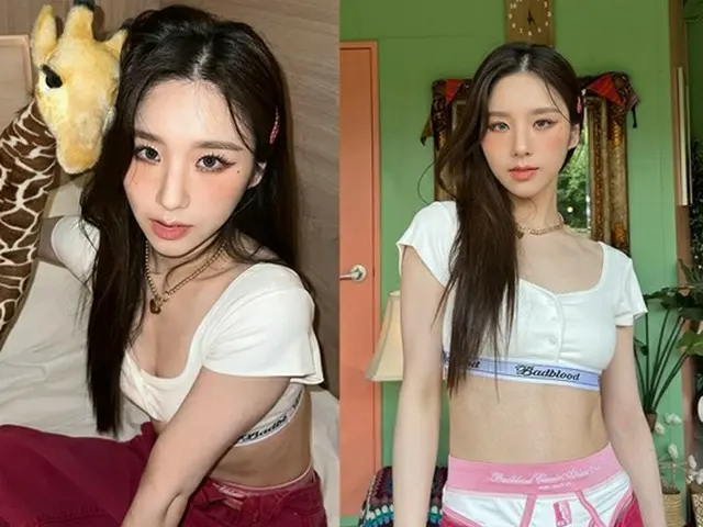 「今月の少女（LOONA）」ヒジン、ここまで露出を？…ジッパーを下げた破格ファッション（画像提供:wowkorea）