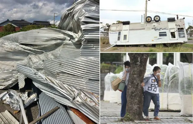 日本のあるネットユーザーがアップロードした台風11号の被害の写真（画像提供:wowkorea）