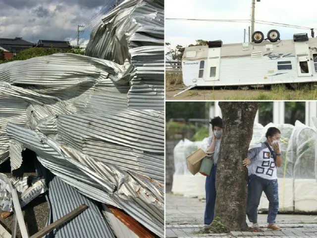 日本のあるネットユーザーがアップロードした台風11号の被害の写真（画像提供:wowkorea）