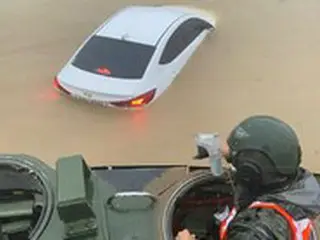 韓国軍、動員訓練を延期…台風被害復旧に装甲車も動員へ