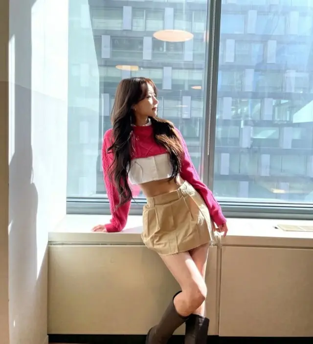 イ・ミジュ（元LOVELYZ）、ぜい肉ゼロの引き締まった体…「少し痩せた」（画像提供:wowkorea）
