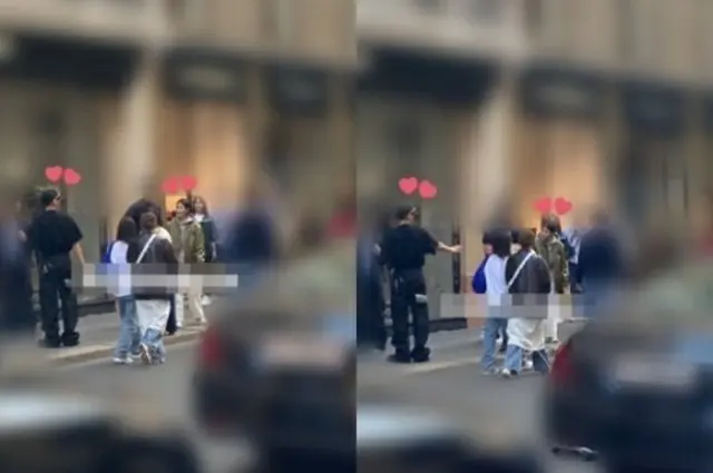 歌手IUと俳優のユ・アインがパリのある場所で一緒にいる姿がとらえられた（画像提供:wowkorea）