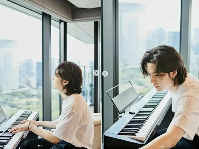 SUGA（BTS）、日本のホテルでピアノ演奏！優雅な雰囲気でファンを魅了（画像提供:wowkorea）