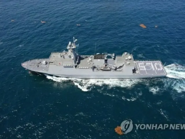 韓国海軍の機雷敷設艦「南浦」（防衛事業庁提供）＝（聯合ニュース）≪転載・転用禁止≫