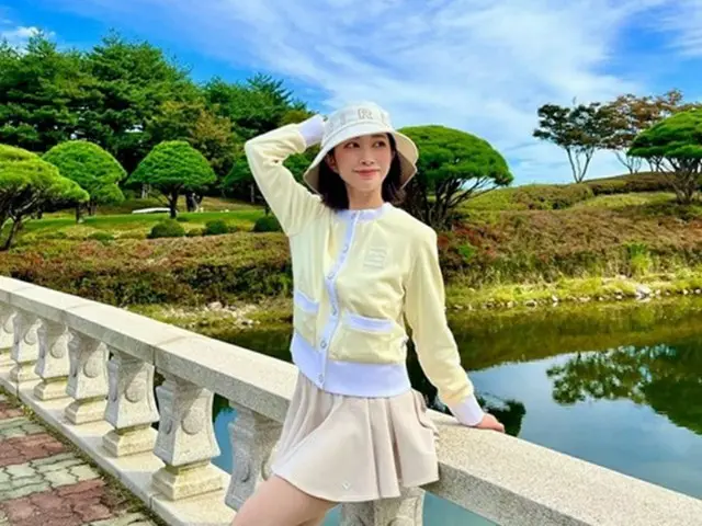 歌手イ・ジフンの妻アヤネさん、体重40キロのほっそりした太もも…江原道でゴルフ満喫（画像提供:wowkorea）