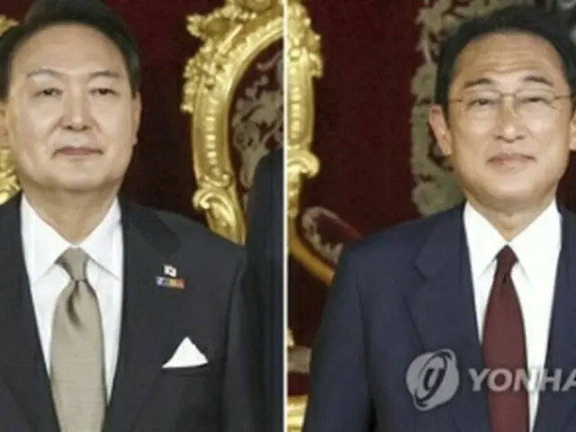 尹大統領（左）と岸田首相＝（聯合ニュース）