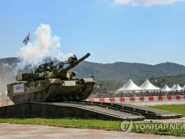 Ｋ２戦車（鶏竜世界軍文化エキスポ組織委員会提供）＝（聯合ニュース）≪転載・転用禁止≫