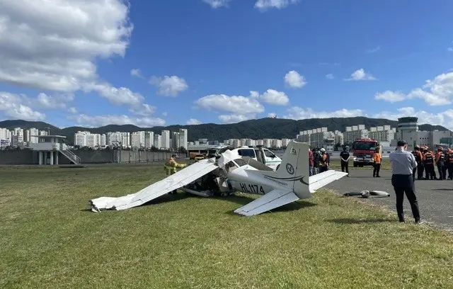 蔚山空港で軽飛行機墜落…訓練中だった航空大学生が意識不明＝韓国（画像提供:wowkorea）