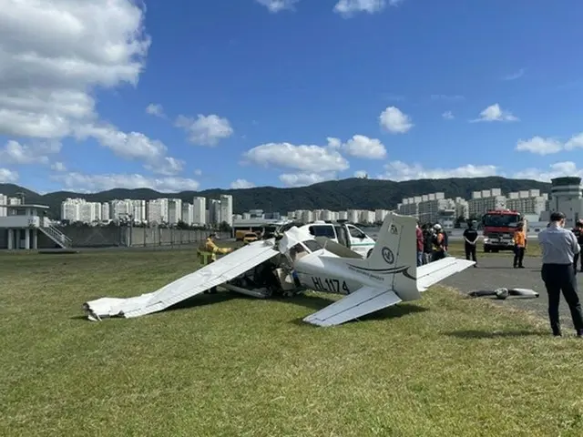 蔚山空港で軽飛行機墜落…訓練中だった航空大学生が意識不明＝韓国（画像提供:wowkorea）