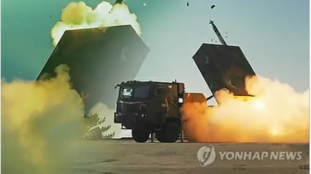 天舞の発射訓練の様子＝（聯合ニュースＴＶ）