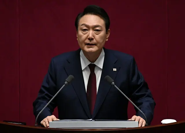 韓国の尹錫悦大統領が25日、2023年度予算案の施政演説を行なっている様子（画像提供:wowkorea）