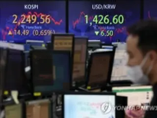 韓国総合株価指数　続伸で始まる