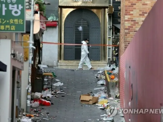 事故が起きた路地＝３１日、ソウル（聯合ニュース）