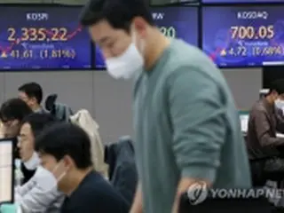 韓国総合株価指数　反落で始まる