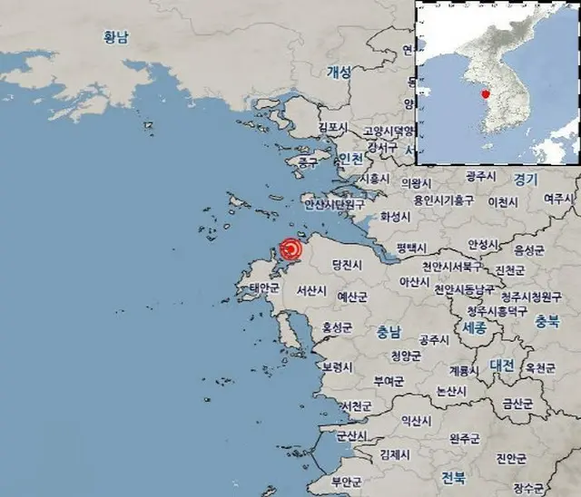 忠清南道瑞山近くの海でM2.5の地震...「安全に留意」＝韓国（画像提供:wowkorea）