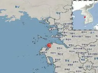 忠清南道瑞山近くの海でM2.5の地震...「安全に留意」＝韓国