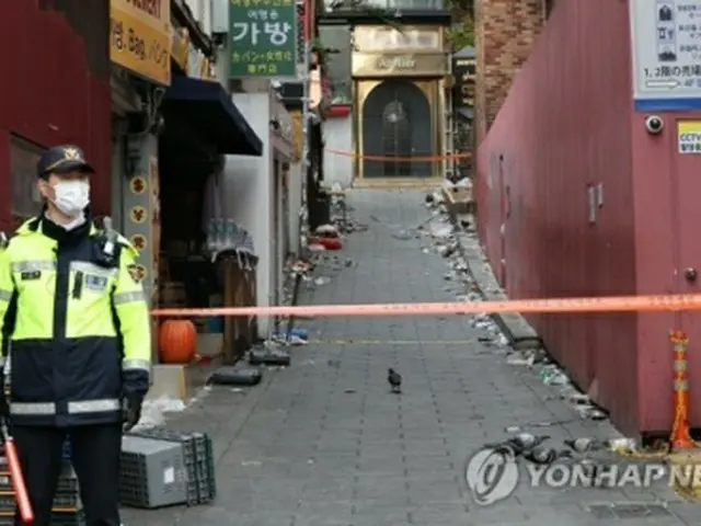 雑踏事故の現場＝（聯合ニュース）