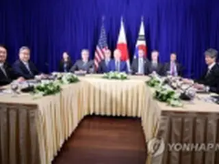 韓米日首脳が共同声明　北朝鮮ミサイルの情報共有などで一致