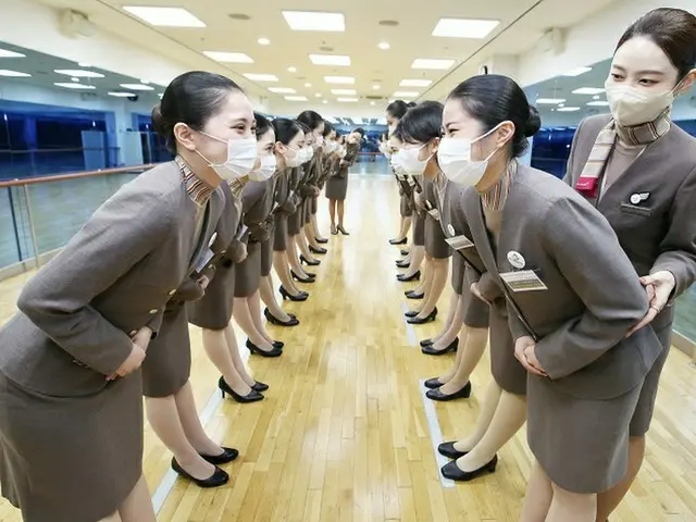 韓国のアシアナ航空が日本の大学生を対象に「乗務員体験コース」を実施している様子（画像提供:wowkorea）