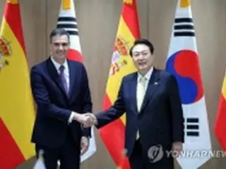 尹大統領　スペイン首相と会談＝EV電池・再生エネなどで協力へ