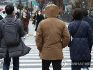 全国で厳しい寒さ　体感温度は氷点下１５度前後＝韓国