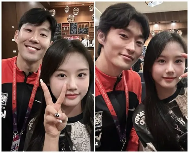 元サッカー韓国代表イ・ドングクの娘ジェシさん、“ワールドスター”ソン・フンミン＆チョ・ギュソンとツーショット…「お父さんチャンスうらやましい」（画像提供:wowkorea）