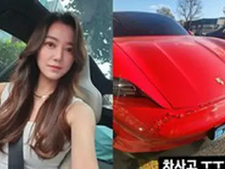 女優イ・ソヨン、高級スポーツカーで交通事故