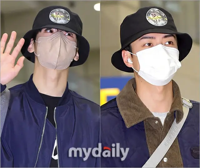 チャウヌ（ASTRO）＆SEHUN（EXO）、エジプトから帰国…お揃いの帽子も話題1（画像提供:wowkorea）