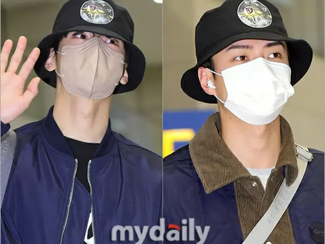 チャウヌ（ASTRO）＆SEHUN（EXO）、エジプトから帰国…お揃いの帽子も話題1（画像提供:wowkorea）