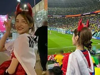 「財閥家の末息子」出演パク・ジヒョン、W杯16強・ブラジル戦をカタールで観戦 「幸せな時間、ありがとう」