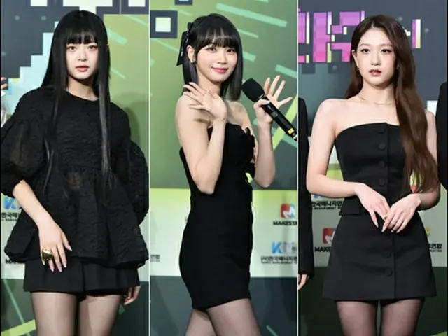【フォト】キム・チェウォン（LE SSERAFIM）＆ハニ（New Jeans）＆イ・ソヨン（fromis 9）、超ミニブラックドレスで“脚線美対決”（画像提供:wowkorea）
