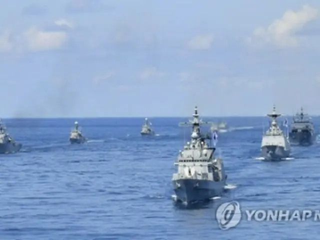 2019年に行われた訓練の様子（海軍提供）＝（聯合ニュース）≪転載・転用禁止≫