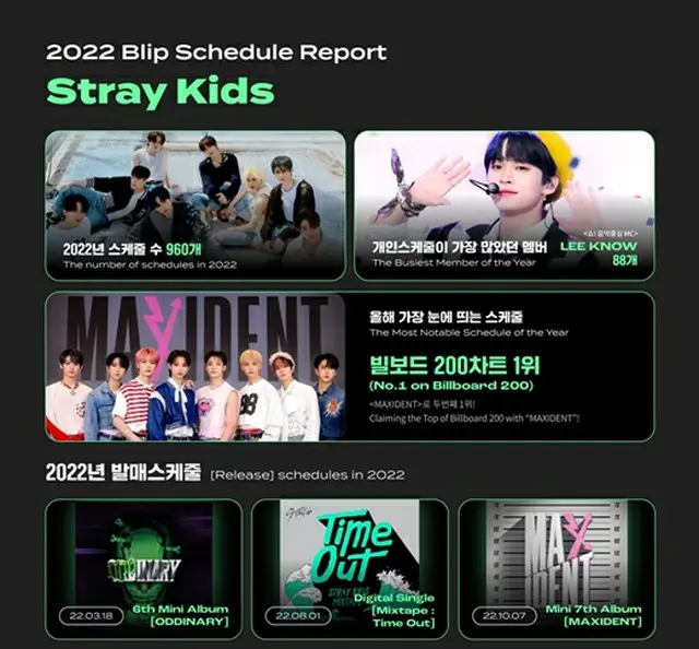「Stray Kids」の多忙な一年…「総スケジュール数は960件」活動レポート公開（画像提供:wowkorea）